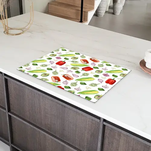 Paprika - Maïs - Patroon - Groente Inductie beschermer vinyl 3mm klein 276 -sfeer8