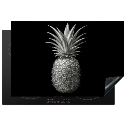 Ananas - Gedetailleerd - Bladeren Inductie beschermer vinyl 3mm klein -3d