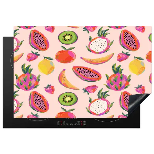 Roze - Kleuren - Fruit - Patroon Inductie beschermer vinyl 3mm klein 276 -3d