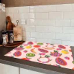Roze - Kleuren - Fruit - Patroon Inductie beschermer vinyl 3mm klein 276 -sfeer3