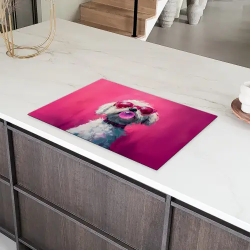 Pink - Hond - Bubbel Inductie beschermer vinyl 3mm klein -sfeer8