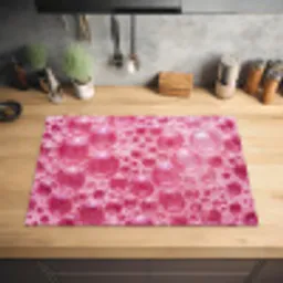 Roze - Schuim - Bubbels Inductie beschermer vinyl 3mm klein -sfeer5