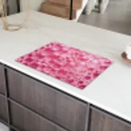 Roze - Schuim - Bubbels Inductie beschermer vinyl 3mm klein -sfeer8