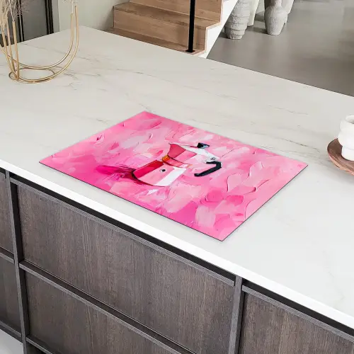 Roze - Verf - Coffee Inductie beschermer vinyl 3mm klein -sfeer8