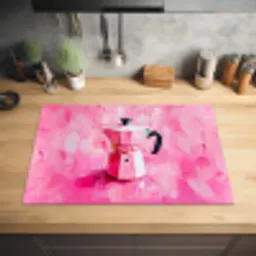 Roze - Verf - Coffee Inductie beschermer vinyl 3mm klein -sfeer5