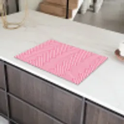Roze - Patroon - Lijnen Inductie beschermer vinyl 3mm klein 276 -sfeer8