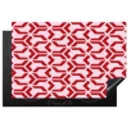 Roze - Rood - Geometrisch - Patroon Inductie beschermer vinyl 3mm klein 276 -3d
