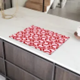 Roze - Rood - Geometrisch - Patroon Inductie beschermer vinyl 3mm klein 276 -sfeer8