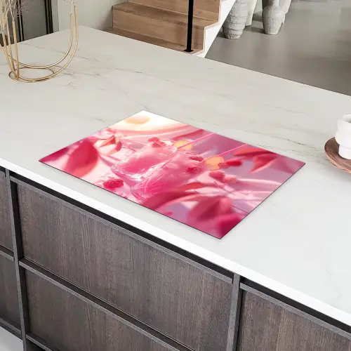 Roze Zomerdrankjes Inductie beschermer vinyl 3mm klein -sfeer8