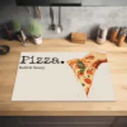 Pizza - Kaas - Pepperoni Inductie beschermer vinyl 3mm klein -sfeer5