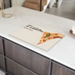 Pizza - Kaas - Pepperoni Inductie beschermer vinyl 3mm klein -sfeer8