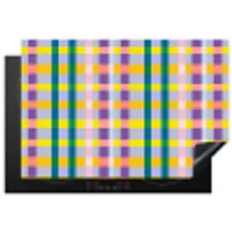 Ruit - Patroon - Kleurrijk Inductie beschermer vinyl 3mm klein 276 -3d