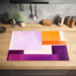 Vlakken - Abstract - Rechthoekig - Oranje Inductie beschermer vinyl 3mm klein -sfeer5