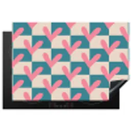 Vlakken - Hartjes - Patroon - Retro Inductie beschermer vinyl 3mm klein 276 -3d