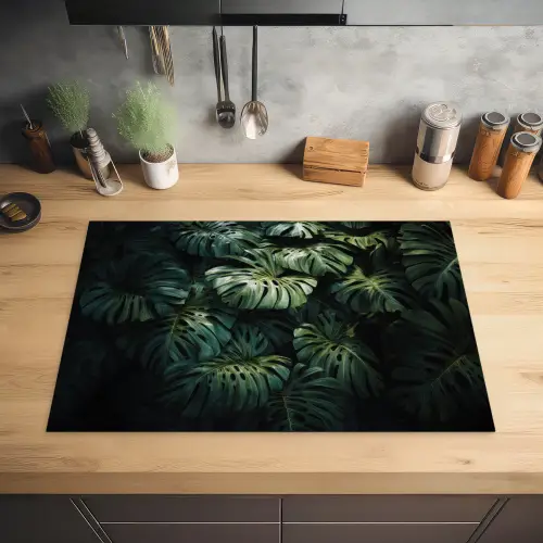 Plant - Monstera - Lichtinval Inductie beschermer vinyl 3mm klein -sfeer5