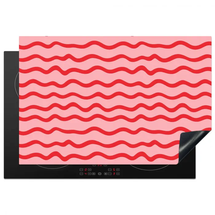 Speels - Patroon - Rood Inductie beschermer vinyl 3mm klein 276 -3d