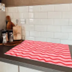 Speels - Patroon - Rood Inductie beschermer vinyl 3mm klein 276 -sfeer3