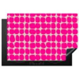 Stippen - Patroon - Roze Inductie beschermer vinyl 3mm klein 276 -3d