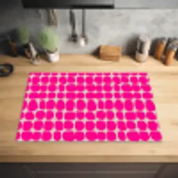 Stippen - Patroon - Roze Inductie beschermer vinyl 3mm klein 276 -sfeer5
