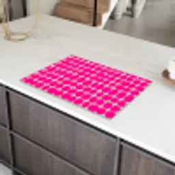 Stippen - Patroon - Roze Inductie beschermer vinyl 3mm klein 276 -sfeer8