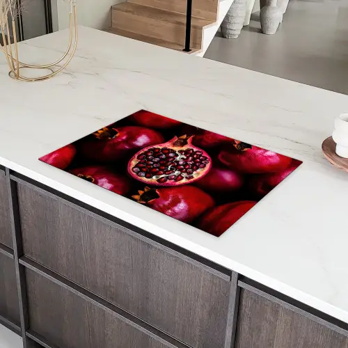 Granaatappel - Rood - Fruit Inductie beschermer vinyl 3mm klein -sfeer8