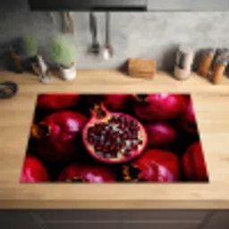Granaatappel - Rood - Fruit Inductie beschermer vinyl 3mm klein -sfeer5
