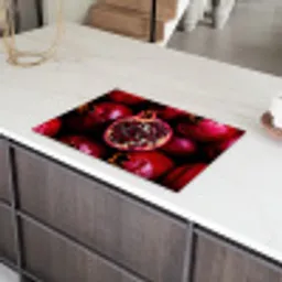 Granaatappel - Rood - Fruit Inductie beschermer vinyl 3mm klein -sfeer8
