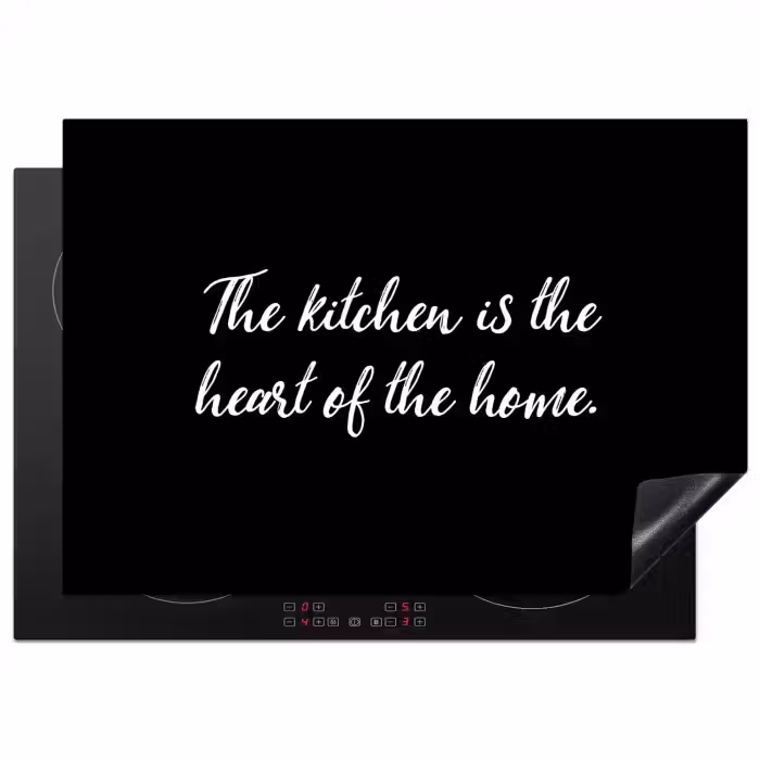 Spreuken - Koken - Thuis - The kitchen is the heart of the home - Quotes Inductie beschermer vinyl 3mm middel -3d