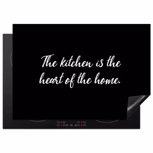 Spreuken - Koken - Thuis - The kitchen is the heart of the home - Quotes Inductie beschermer vinyl 3mm middel -3d