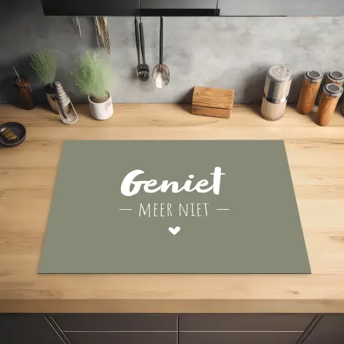 Spreuken - Geniet meer niet - Zomer - Tekst - Genieten Inductie beschermer vinyl 3mm middel -sfeer5