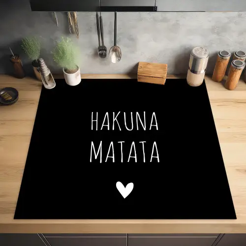 Spreuken - Hakuna matata - Quotes Inductie beschermer vinyl 3mm middel -sfeer5