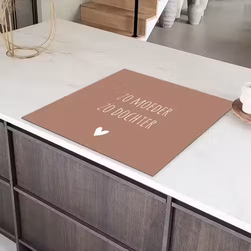 Spreuken - Zo moeder zo dochter - Mama - Dochter - Quotes Inductie beschermer vinyl 3mm middel -sfeer8