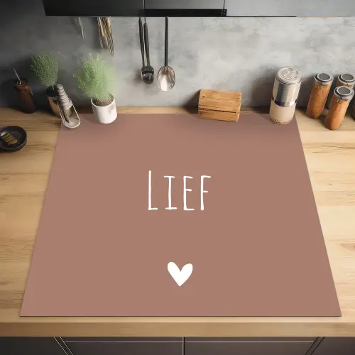 Spreuken - Lief - Quotes Inductie beschermer vinyl 3mm middel -sfeer5