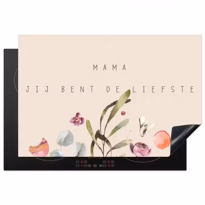 Spreuken - Mama jij bent de liefste - Quotes - Moeder Inductie beschermer vinyl 3mm klein -3d