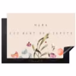Spreuken - Mama jij bent de liefste - Quotes - Moeder Inductie beschermer vinyl 3mm klein -3d
