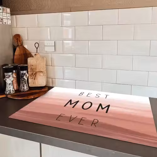 Spreuken - Quotes Best mom ever - Moederdag - Mama - Cadeau moederdag Inductie beschermer vinyl 3mm klein -sfeer3