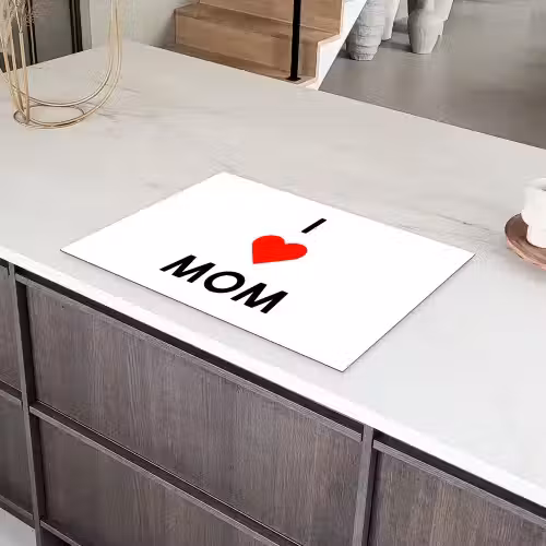 Spreuken - Quotes I Love Mom - Moederdag - Mama - Mama cadeau Inductie beschermer vinyl 3mm klein -sfeer8