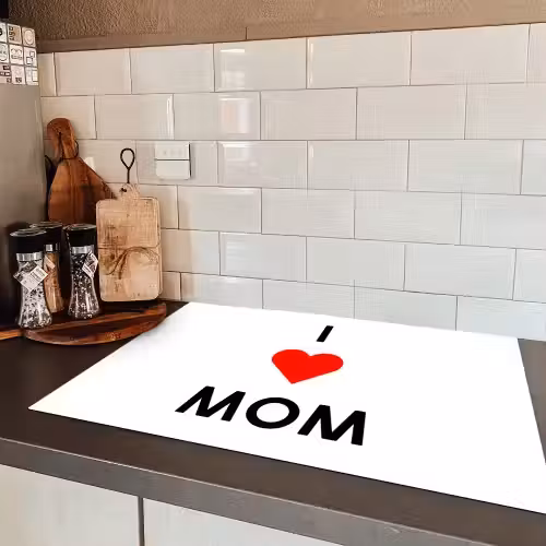 Spreuken - Quotes I Love Mom - Moederdag - Mama - Mama cadeau Inductie beschermer vinyl 3mm klein -sfeer3