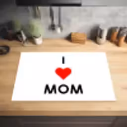Spreuken - Quotes I Love Mom - Moederdag - Mama - Mama cadeau Inductie beschermer vinyl 3mm klein -sfeer5