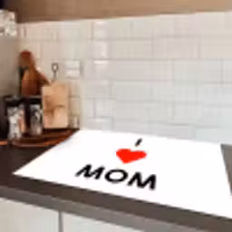 Spreuken - Quotes I Love Mom - Moederdag - Mama - Mama cadeau Inductie beschermer vinyl 3mm klein -sfeer3