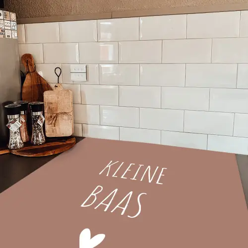 Spreuken - Quotes - Kleine baas Inductie beschermer vinyl 3mm middel -sfeer3