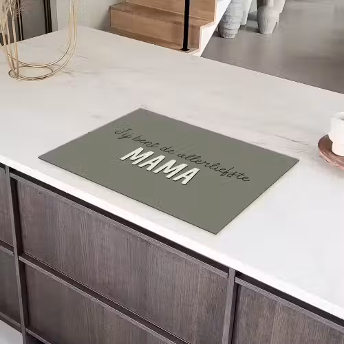 Spreuken - Quotes Jij bent de allerliefste Mama - Moederdag - Moeder cadeautje Inductie beschermer vinyl 3mm klein -sfeer8