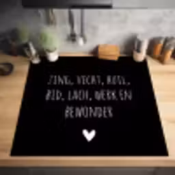 Spreuken - Ramses Shaffy - Zing vecht huil bid lach werk en bewonder - Quotes Inductie beschermer vinyl 3mm middel -sfeer5