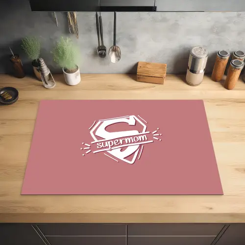 Spreuken - Supermom - Moeder - Quotes Inductie beschermer vinyl 3mm klein -sfeer5