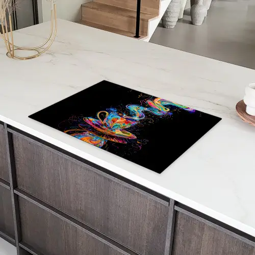 Psychedelische Theedroom Inductie beschermer vinyl 3mm klein -sfeer8