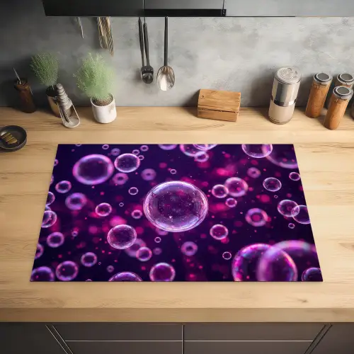 Paars - Bubbels - Schuim Inductie beschermer vinyl 3mm klein -sfeer5