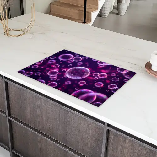 Paars - Bubbels - Schuim Inductie beschermer vinyl 3mm klein -sfeer8