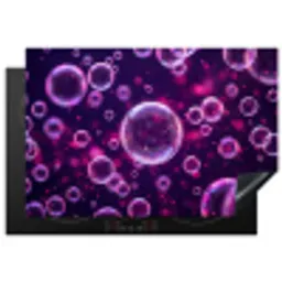 Paars - Bubbels - Schuim Inductie beschermer vinyl 3mm klein -3d
