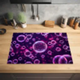 Paars - Bubbels - Schuim Inductie beschermer vinyl 3mm klein -sfeer5