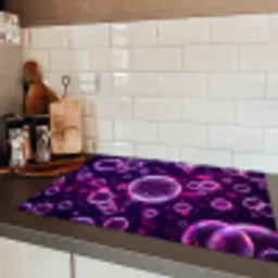 Paars - Bubbels - Schuim Inductie beschermer vinyl 3mm klein -sfeer3